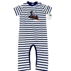 Disney Parks Mickey Mouse Train Jumper Blue/White 24 mo NWT